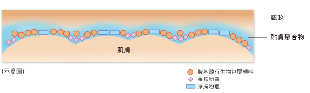 貼膚聚合物示意圖